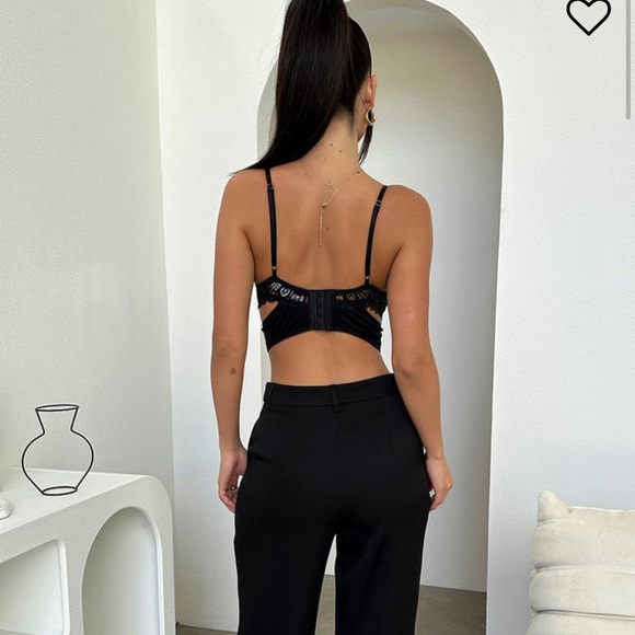 That's So Fetch Joelle Top Black Corset Size 4 NWT - Picture 3 of 6